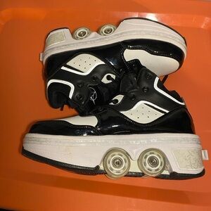 Stylish Black and White Roller Sneakers